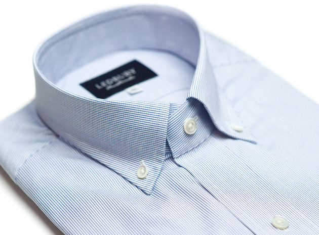 The Blue Micro-Check collar