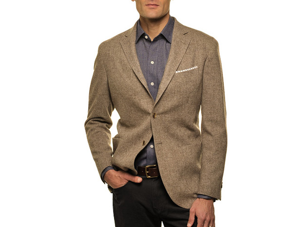 The Brown Huxley Sport Coat collar