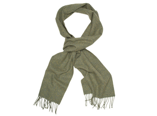 The Green Camden Lambswool Scarf collar
